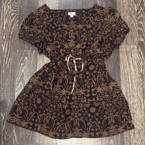 Vintage Y2K brown floral ruched maternity top Mimi Maternity size medium